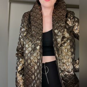 gold bronze shiny jacket